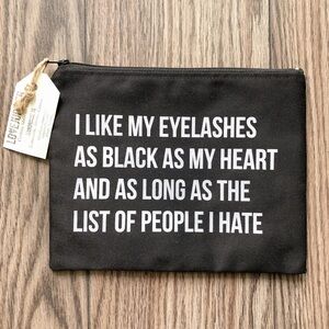 Makeup bag New with tags! Black make up bag case travel pouch